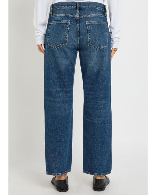 FRAME Blue The Hang Straight-Leg Jeans