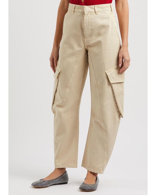 J.W. Anderson Natural Twisted Canvas Cargo Trousers