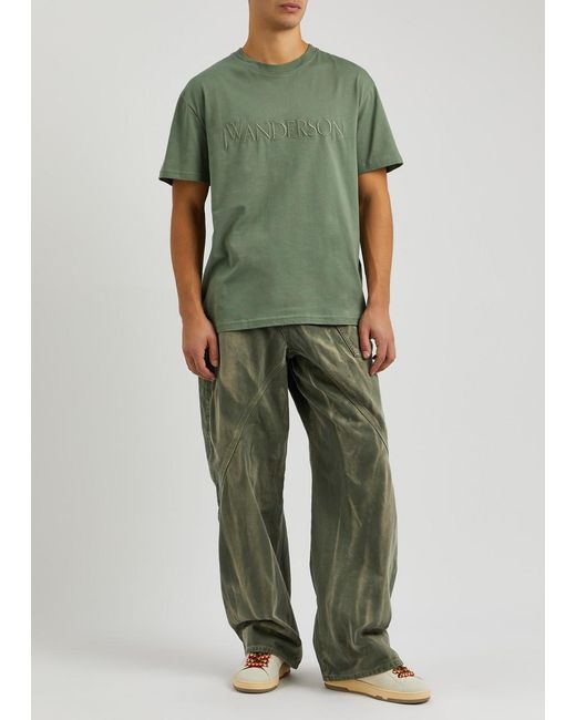 J.W. Anderson Green Twisted Wide-leg Jeans for men