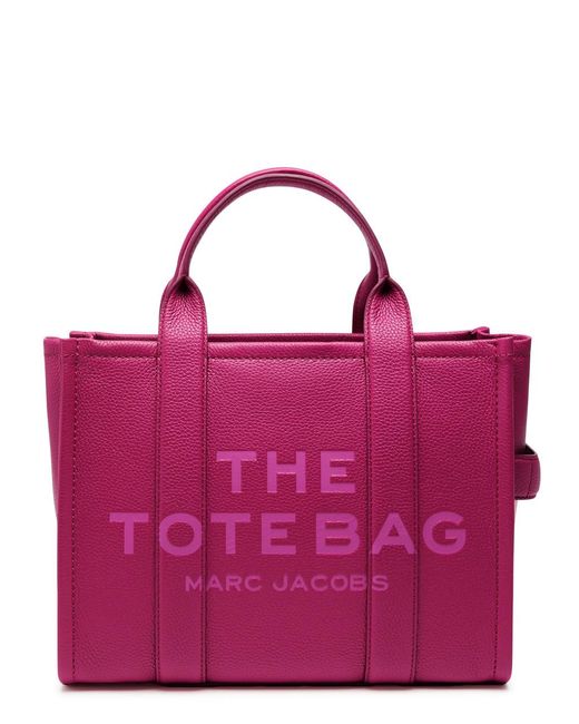 Marc Jacobs Purple The Tote Medium Leather Tote