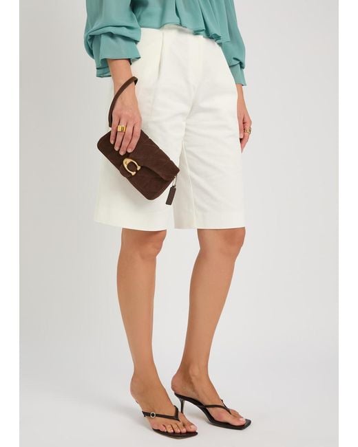 COACH Brown Tabby 19 Quilted Suede Cross-Body Bag