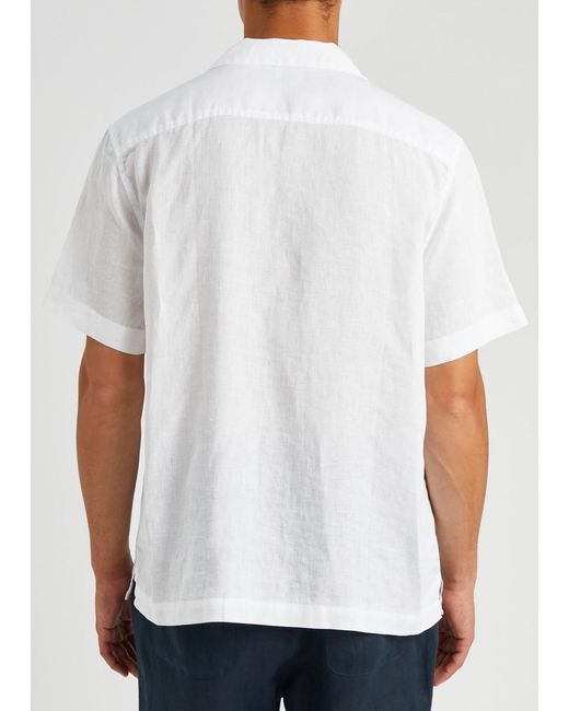 Frescobol Carioca White Angelo Linen Shirt for men