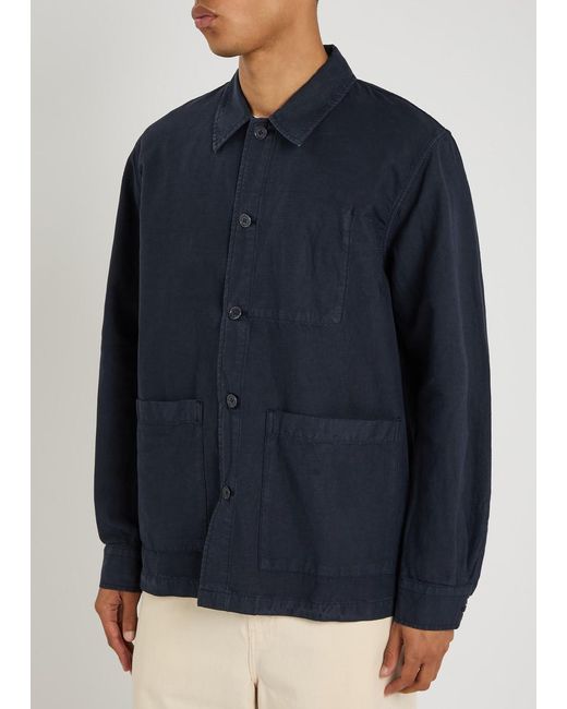 Norse Projects Blue Julian Cotton-Blend Overshirt Jacket for men