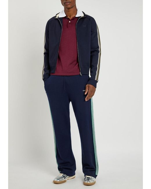 Wales Bonner Blue Fine-Knit Track Jacket for men