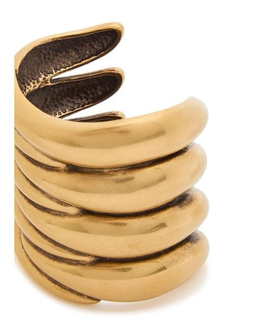 Khaite Metallic Cyclone Antique Sculpted 18Kt-Plated Cuff