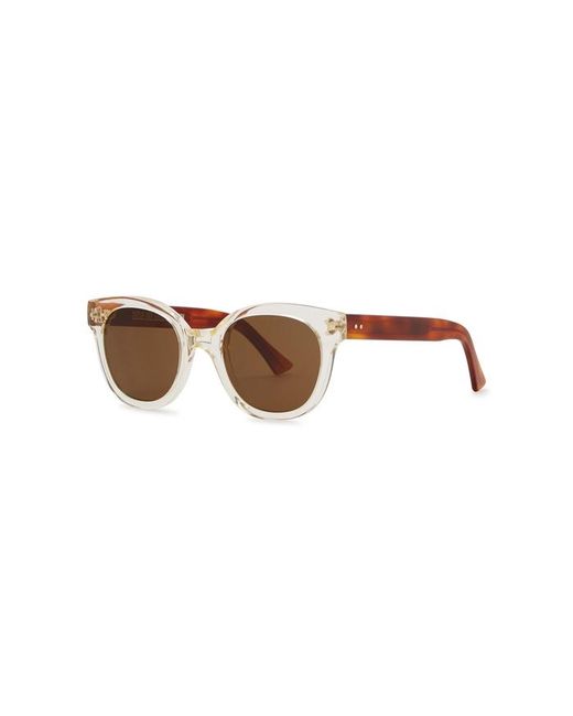 Cutler & Gross Yellow 1298 Brown And Transparent Sunglasses