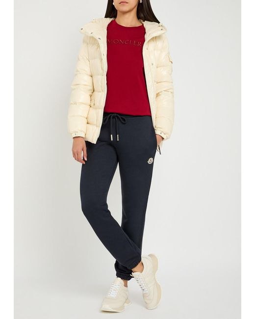 Moncler Blue Logo-Appliquéd Cotton-Blend Sweatpants