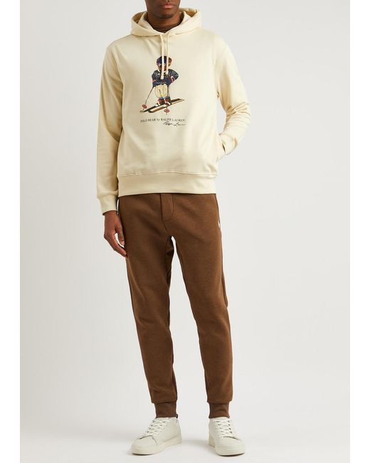 Polo Ralph Lauren White Bear-print Hooded Jersey Sweatshirt for men