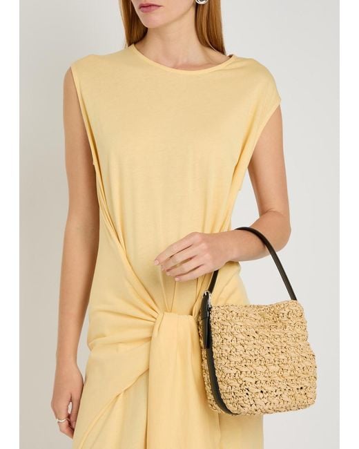 Totême  Natural Belted Small Paper Raffia Tote