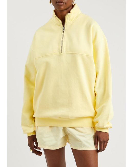 COLORFUL STANDARD Yellow Half-Zip Cotton Sweatshirt