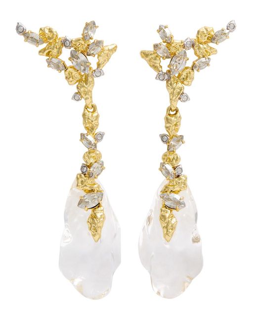 Alexis Metallic Dream Rain Lucite And 14kt -plated Drop Earrings