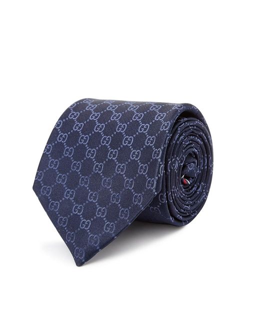 Gucci Blue Guc Tonal Gg Tie for men
