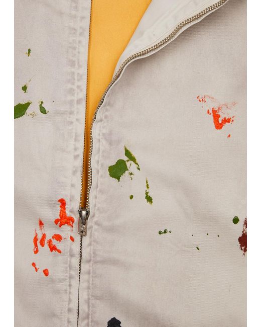 GALLERY DEPT. Natural Montecito Paint-splattered Cotton Jacket for men
