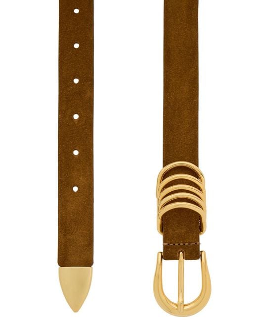 DEHANCHE Brown Hollyhock Suede Belt