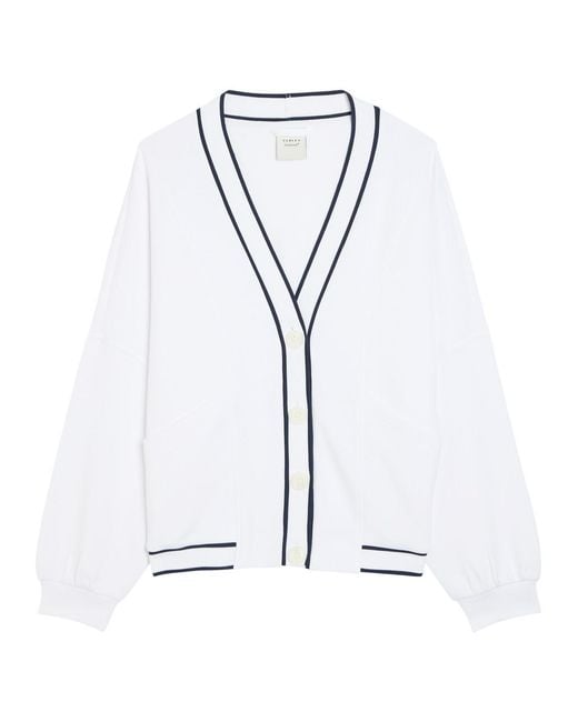 Varley Blue Decker Off Court Stretch-Jersey Cardigan