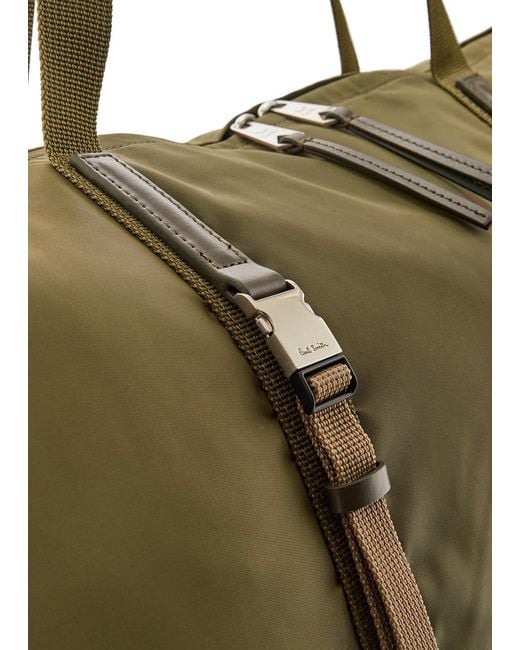 Paul Smith Green Logo-Embroidered Nylon Holdall Bag for men