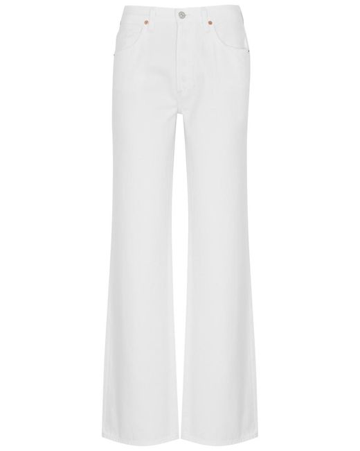 Citizens of Humanity White Annina Wide-Leg Jeans