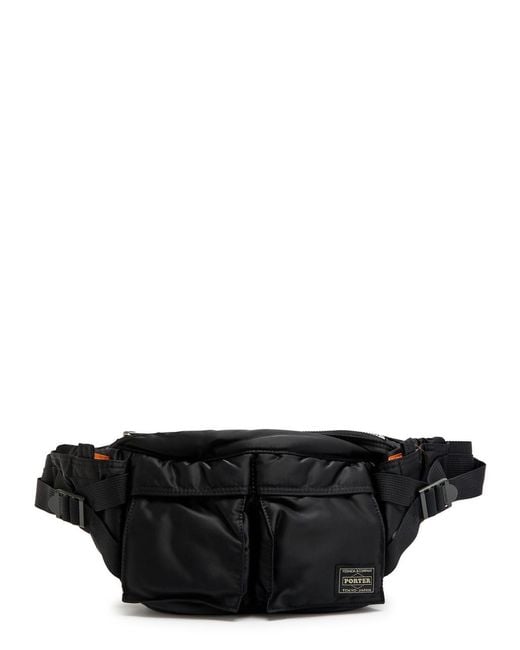 Porter-Yoshida and Co Black Tanker Nylon Belt Bag for men