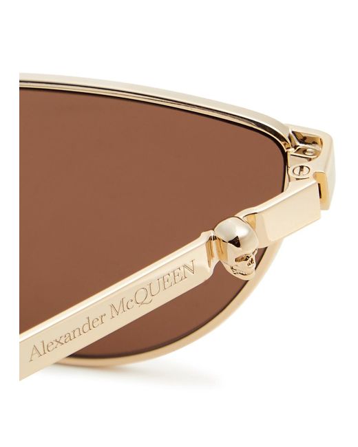 Alexander McQueen Brown D-frame Sunglasses