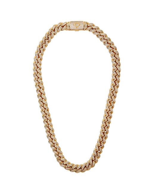 CERNUCCI Metallic Iced Out Cuban 18Kt-Plated Necklace for men