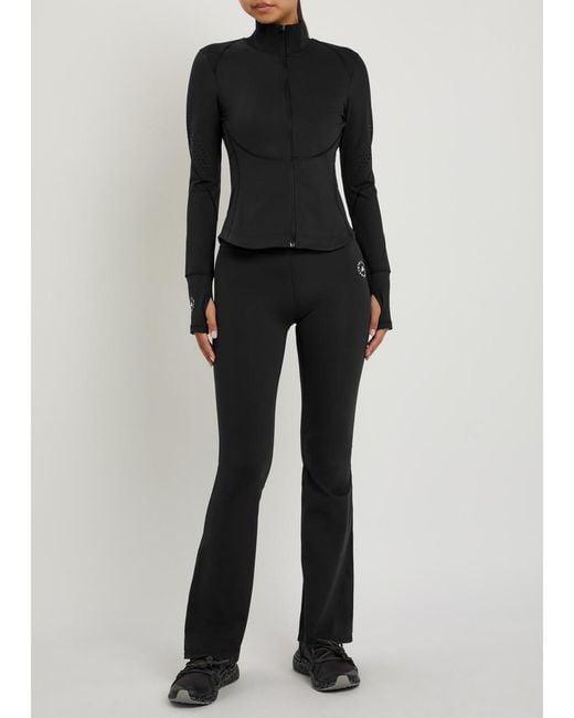 Stella McCartney Black Adidas X Training Logo Stretch-Jersey Mid-Layer Jacket