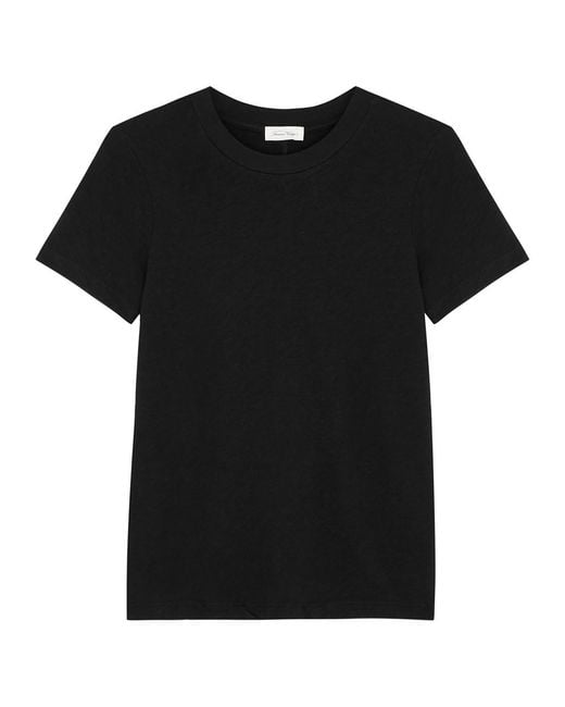 American Vintage Black Sonoma Slubbed Cotton T-Shirt
