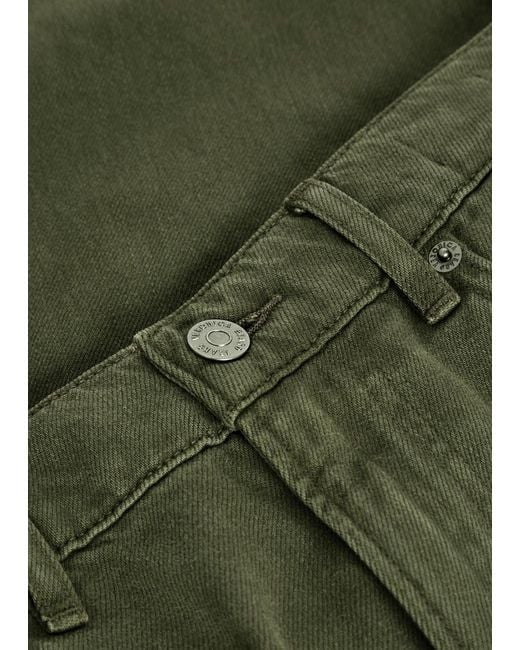 Veronica Beard Green Kasey Wide-Leg Jeans