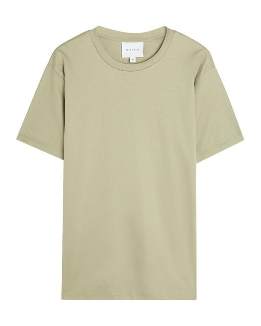 Raith Green Crew-Neck Cotton T-Shirt for men
