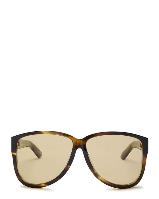 Miu Miu Brown Butterfly-Frame Sunglasses