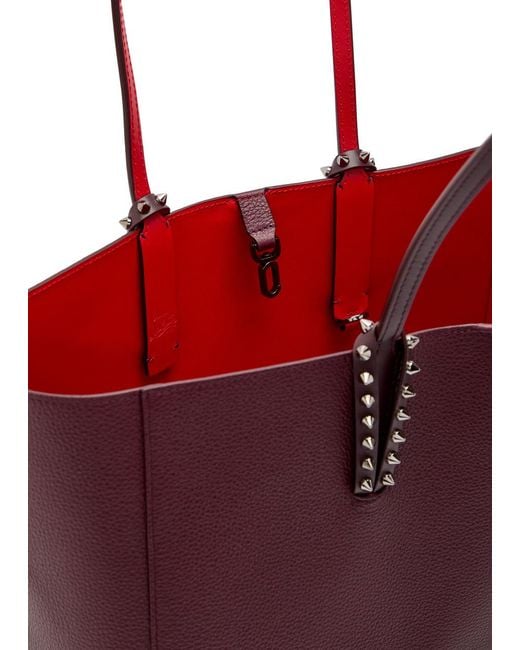 Christian Louboutin Purple Cabata Small Grained Leather Tote Bag