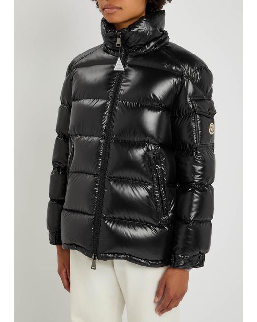 Moncler Black Maire Quilted Hooded Shell Jacket