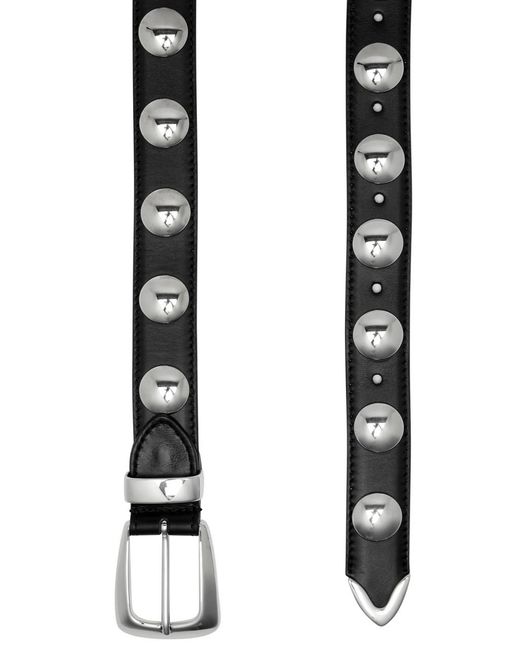 Khaite White Benny Studded Leather Belt