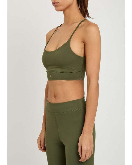 Now You Live Green Leamington Stretch-Jersey Bra Top