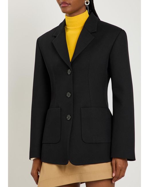 Loewe Black Wool-Blend Blazer