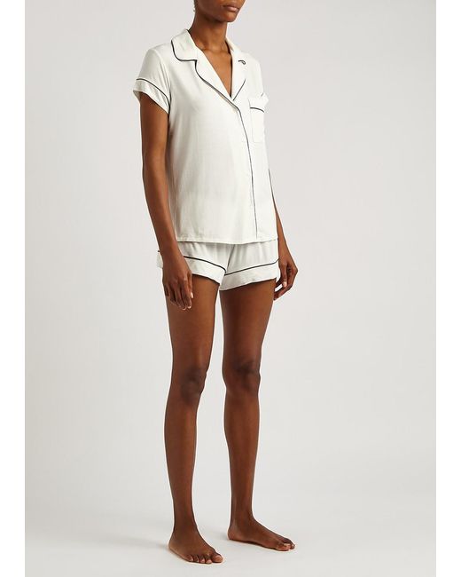 Eberjey White Gisele Stretch-Jersey Pyjama Set
