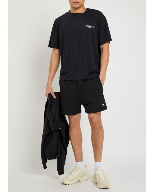 Represent Black Team 247 Cotton Shorts for men