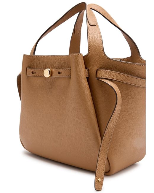 Tory Burch Brown Romy Grained Leather Top Handle Bag