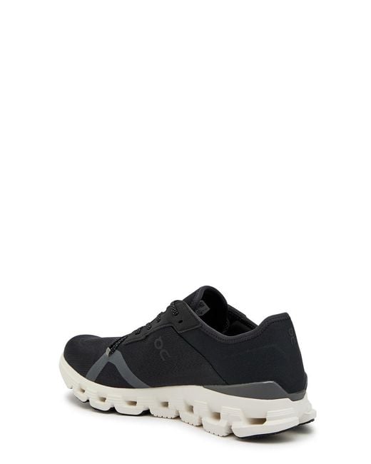 On Shoes Black Cloud X 4 Ad Panelled Mesh-Knit Sneakers for men