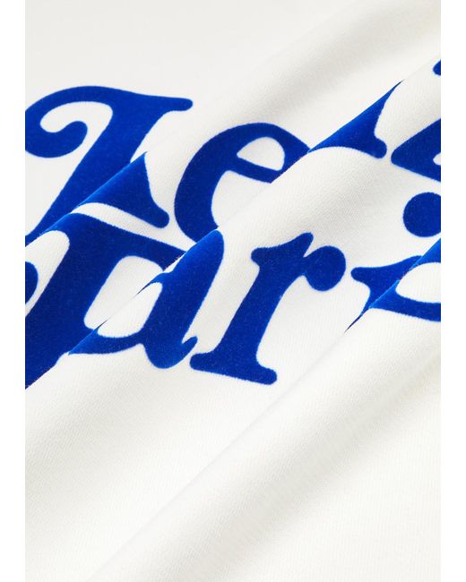 KENZO Blue Logo-appliquéd Cotton Sweatshirt for men