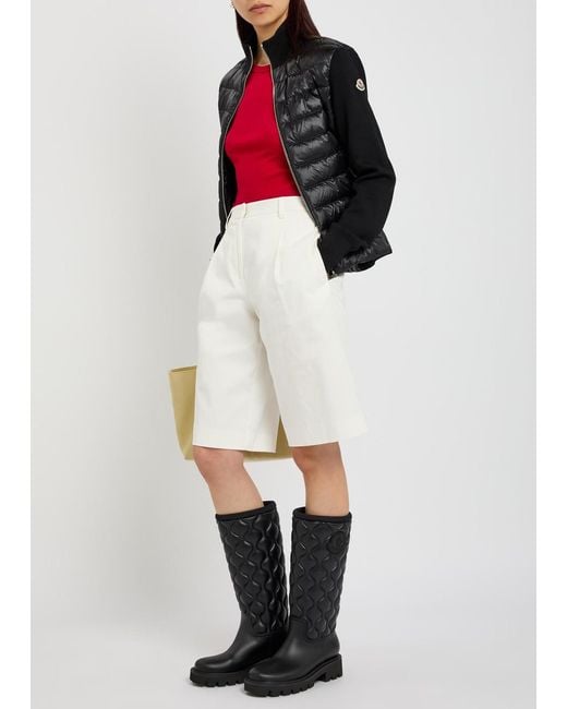 Moncler Black Padded Wool And Nylon Jacket