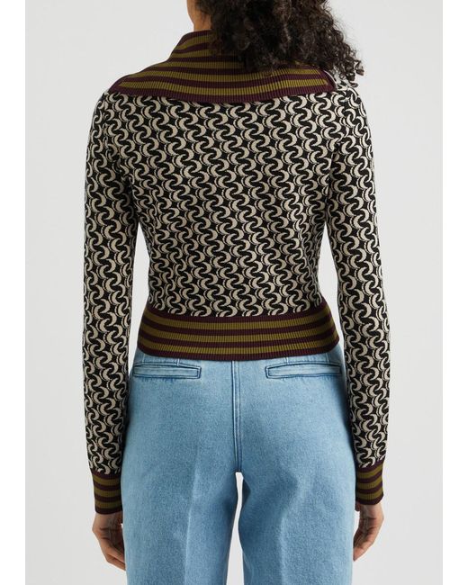 Dries Van Noten Black Tirtha Jacquard Knitted Sweatshirt
