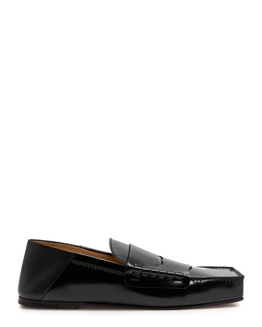 Jacquemus Black Les Carre Patent Leather Loafers