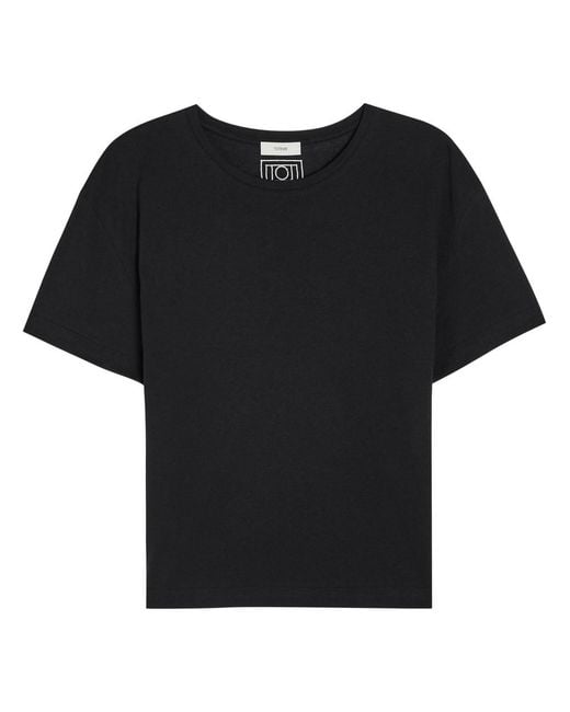 Totême Black Cotton T-Shirt