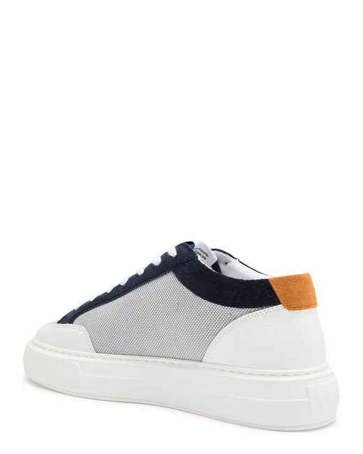 Cleens White Luxor Panelled Sneakers for men