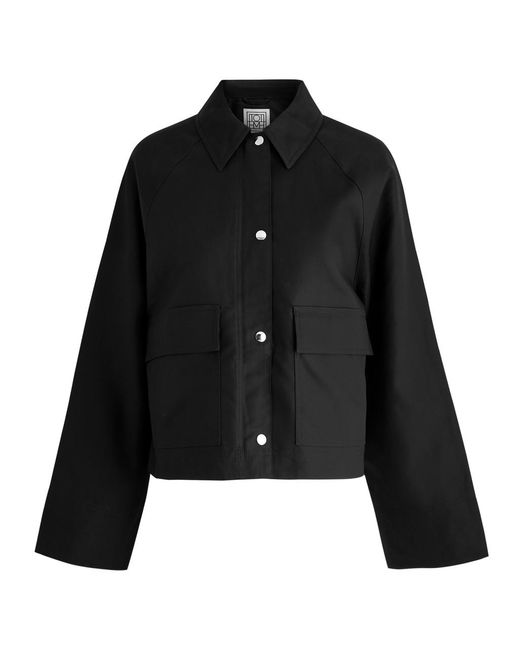 Totême  Black Cropped Cotton Jacket