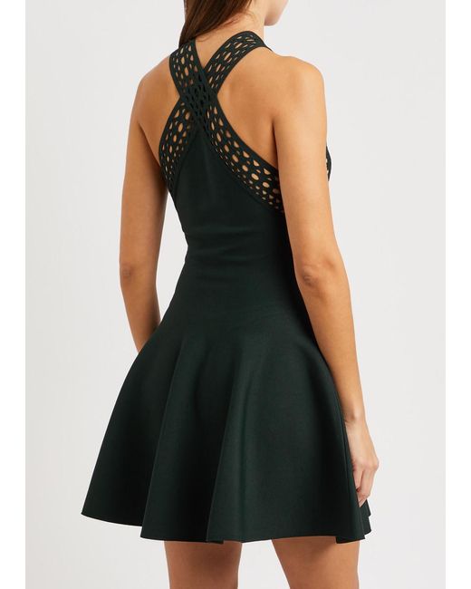Alaïa Black Vienne Stretch-Knit Mini Dress