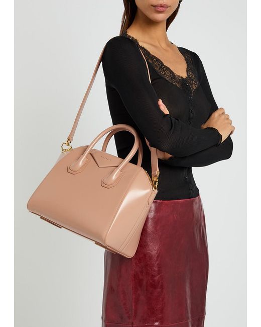 Givenchy Natural Antigona Small Leather Top Handle Bag