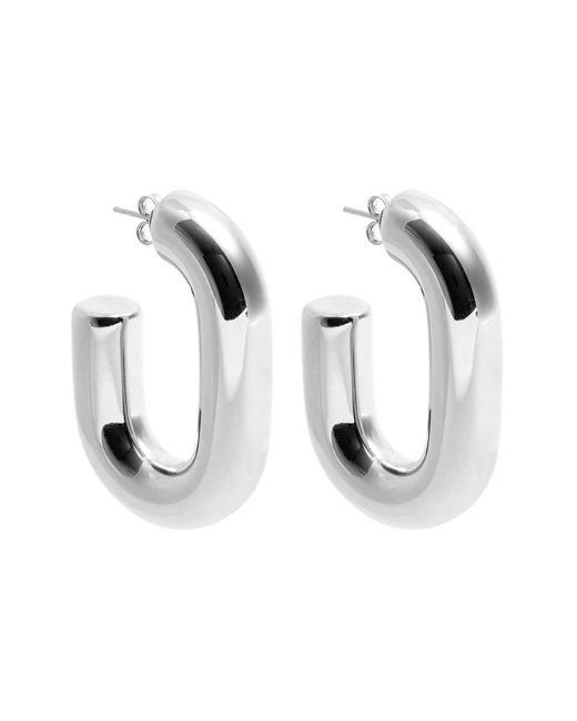 Rabanne White Xl Link Hoop Earrings
