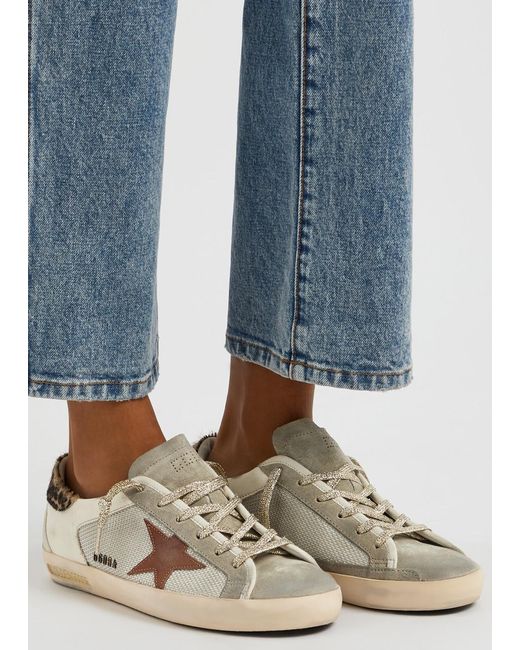 Golden Goose Deluxe Brand White Super-star Panelled Suede Sneakers