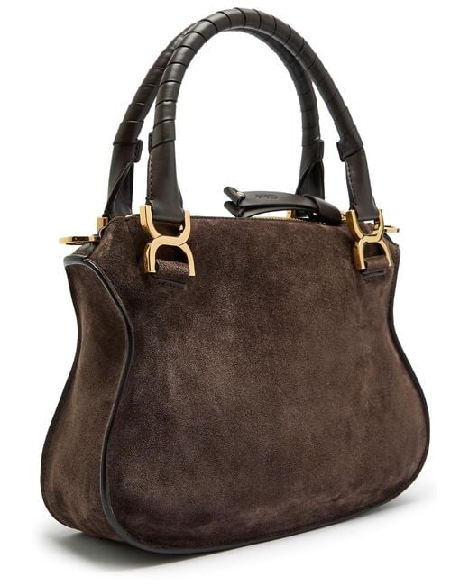 Chloé Brown Marcie Small Suede Shoulder Bag